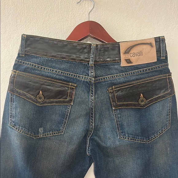 Just Cavalli Blue Straight Jeans Classic Style - Picture 3 of 7